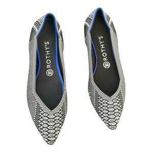 Rothy's The Point Lapis Python Snake Print‎ Women’s Flats Size 9 Shoes